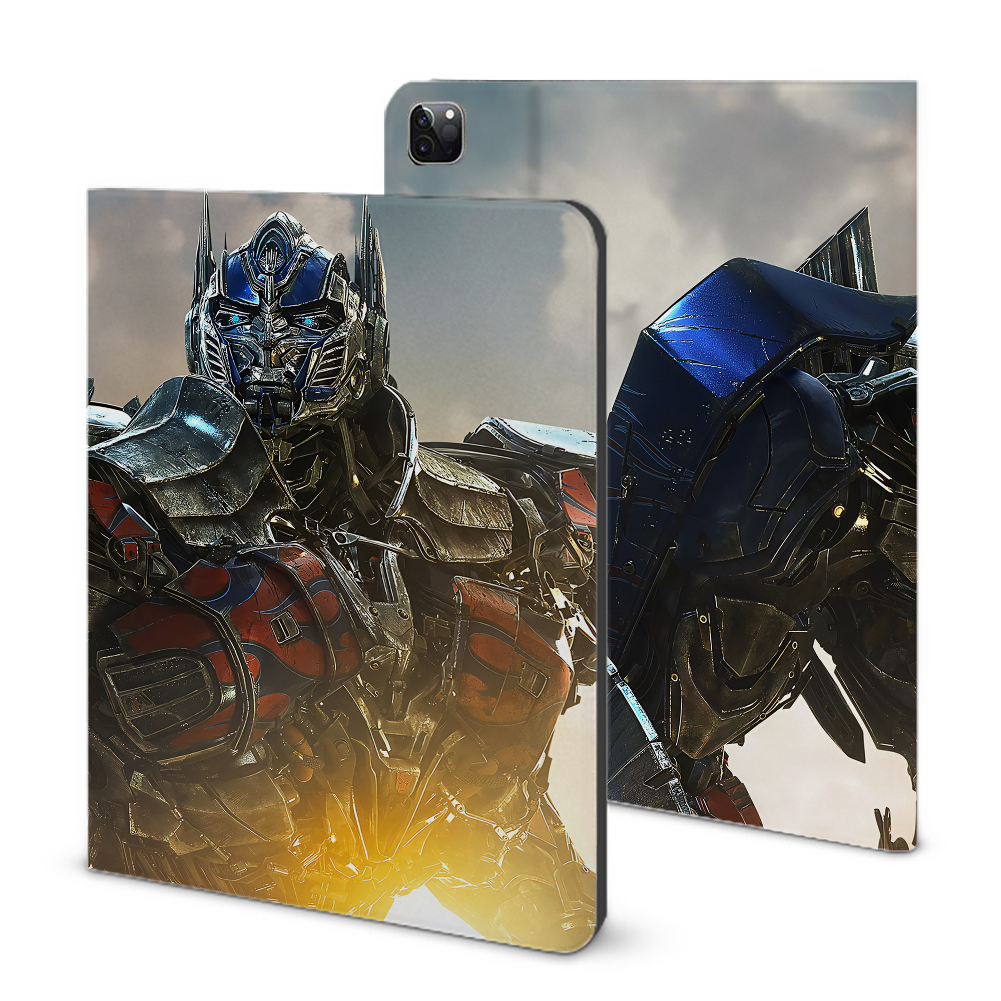 （画像用） Transformers トランスフォーマー IPad ケース ブック型 PUレザー TPU 耐衝撃 軽量 薄型 ペン収納なし 全面保護 IPad 各モデル対応